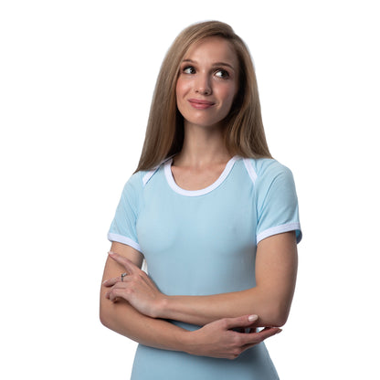 Ciao Bella Classico Blu adult onesie in pastel blue, photo 2