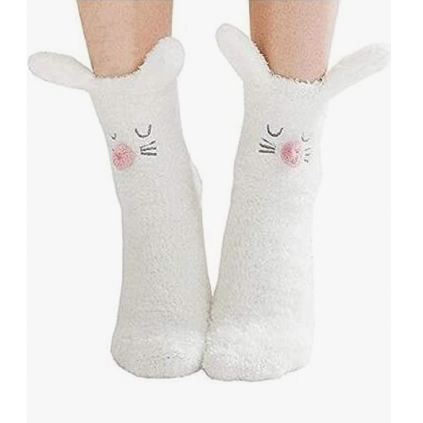 White Rabbit Socks Ciao Bella Bunny Rabbit Fluffy Socks in White – Bambino Diapers