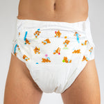 Teddy Landing Zone Print Diapers